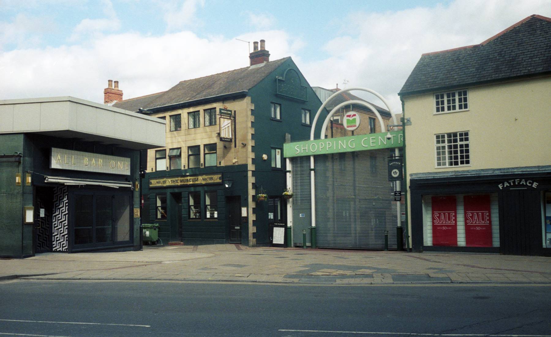 Orchard Square shopping center locked up and deserted